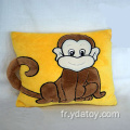 Oreiller animal en peluche de singe